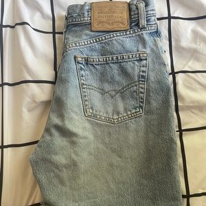VINTAGE Big Star Blue Jeans & Co, size 28 light blue cut-off shorts